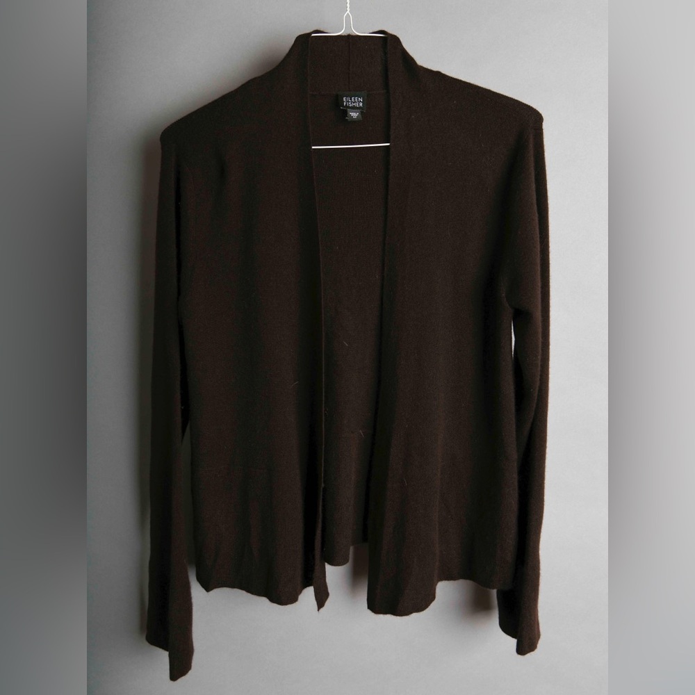 Chocolate brown Eileen Fisher 100% cashmere Eileen Fisher M
